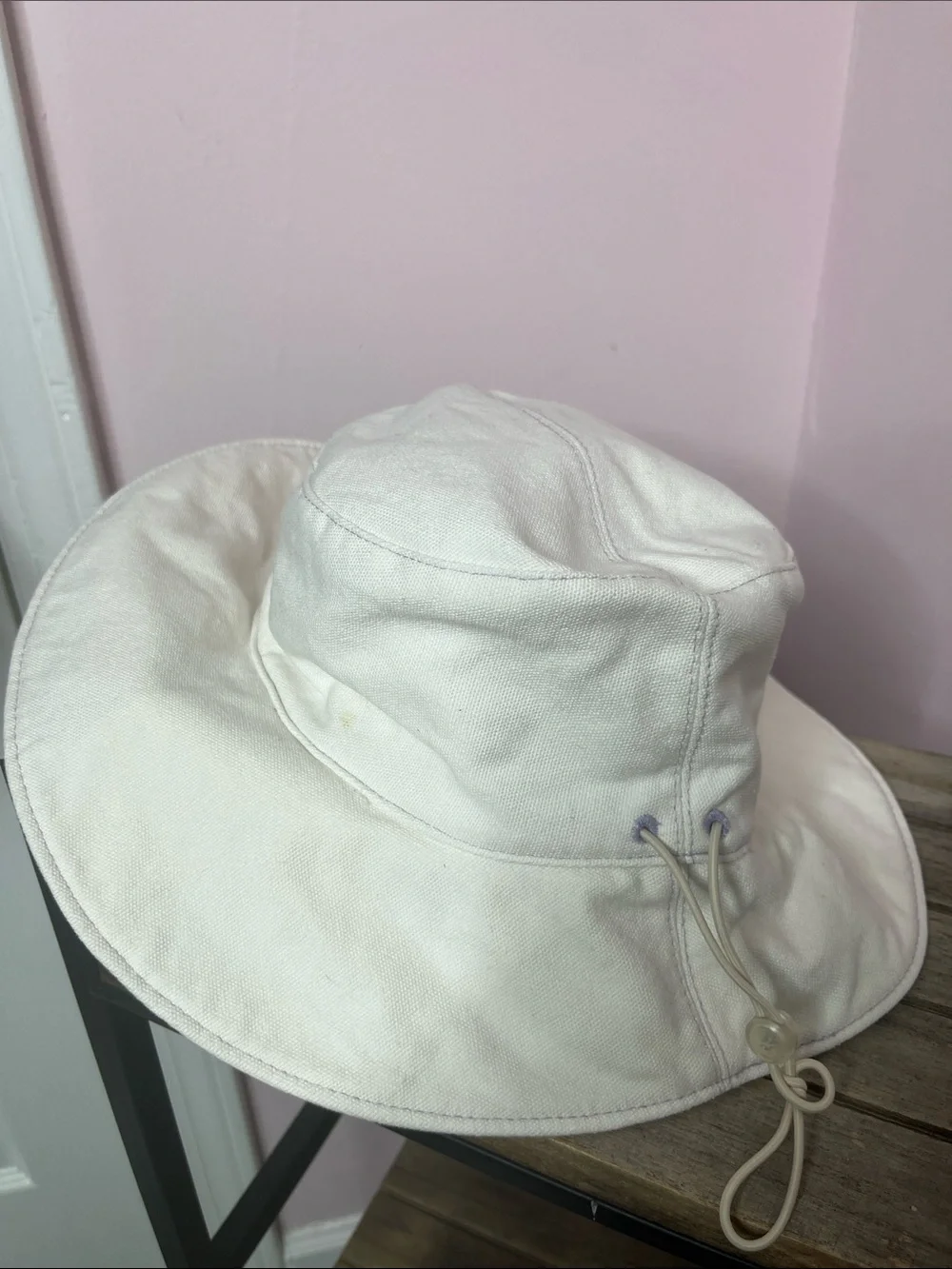 Scala Canvas Sunhat Unisex Kids Off White